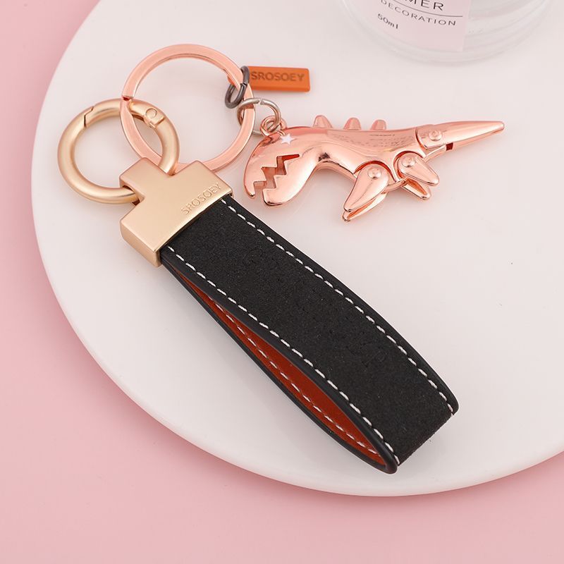 Suede Keychain Internet Celebrity Little Dinosaur Pendant Cute Cartoon Car Key Chain Pendant Creative Gift For Women_autovado.com