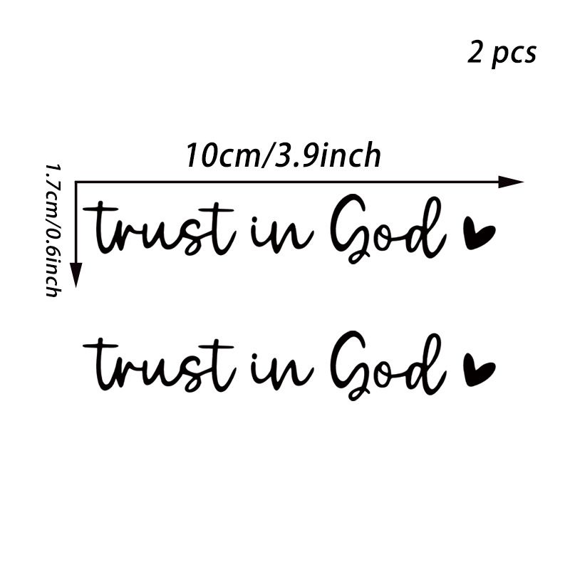 2 pack Trust in god car rearview mirror makeup mirror life decoration stickers_autovado.com