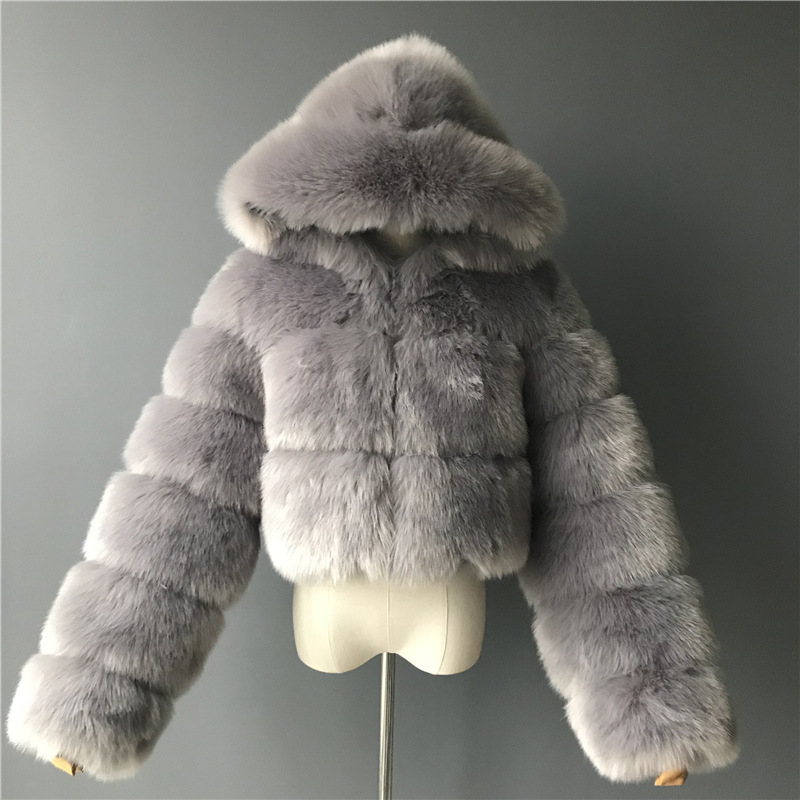 Women's Winter Thickened Artificial Fur Coat Short Jacket Fashion Large Size_autovado.com