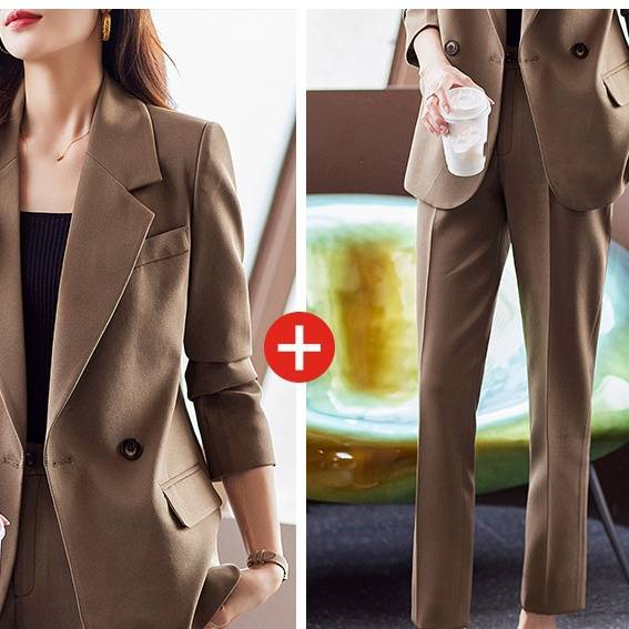 Women's Clothing Design Sense Small Suit Jacket Back Split Top Long Sleeve_autovado.com