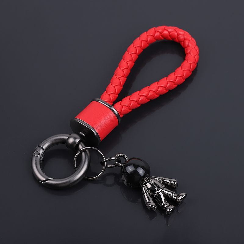 Car Key Chain Pendant Women's Men's High End Personality Creative Braided Leather Car Key Chain Cute Ins Internet Celebrity_autovado.com