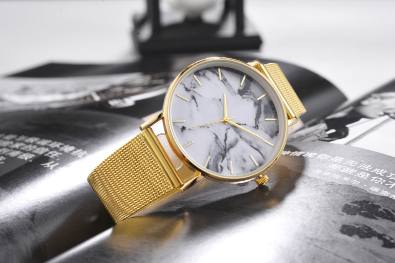 fashion marbling men's watch men's watch with mesh quartz watch men's watch_autovado.com