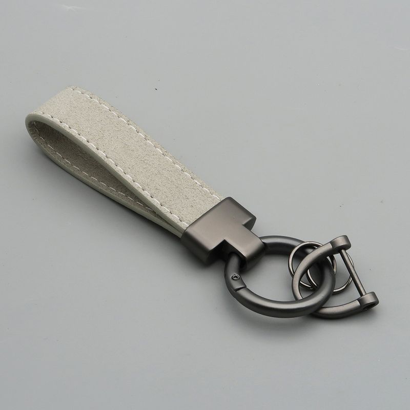 Suede Car Keychain Leather Couple Bag Pendant Men And Women Multifunctional Anti Lost Lettering Key Ring_autovado.com