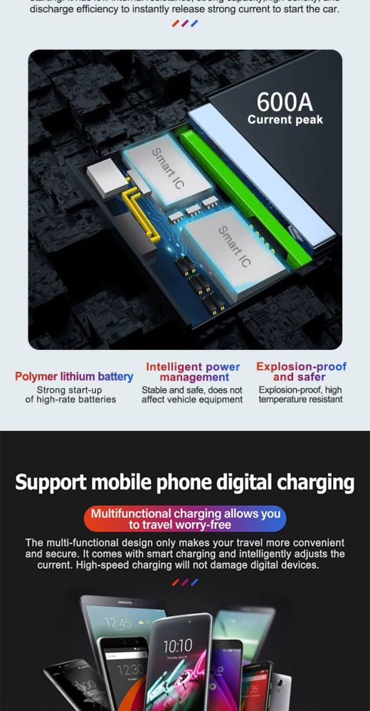 99800mAh 12V Jumper Powerbank Tire Air Pump Booster Portable USB Charger Emergency Battery Charge Start Phone Charging_autovado.com