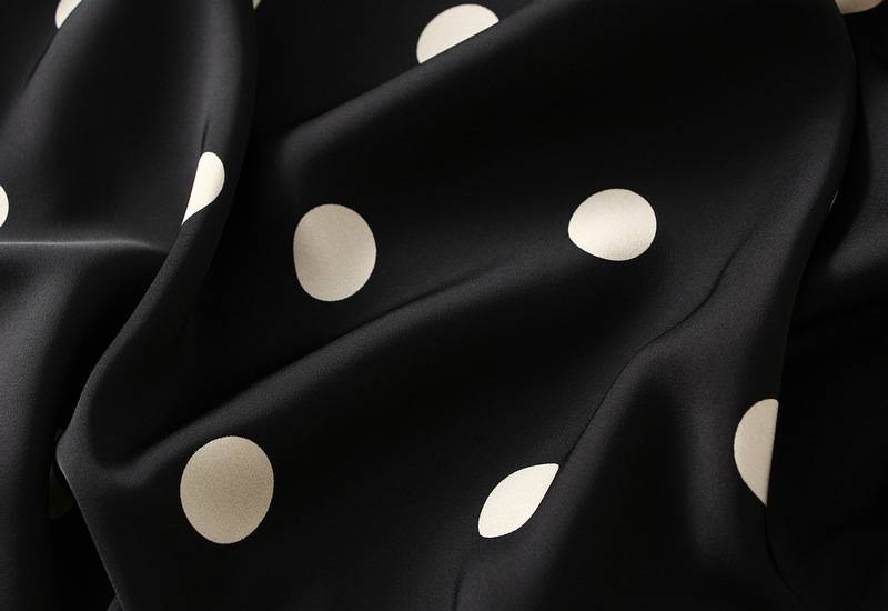 The new acetic acid wave point half skirt women's French retro satin A-line skirt fishtail skirt_autovado.com