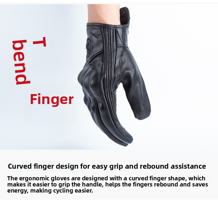 Motorcycle Genuine Leather Gloves Autumn Winter Men Women Sheepskin Protective Anti-Slip Outdoor Motorbike Riding_autovado.com