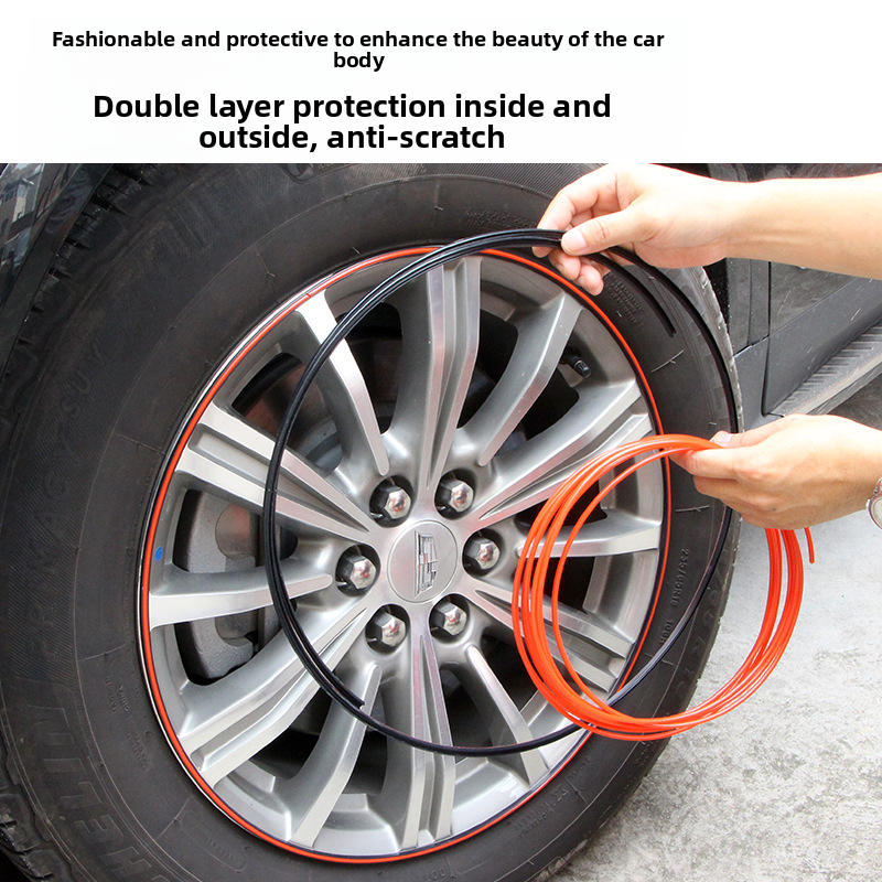 Car Decorative Double Layer Wheel Rim Protection Ring Universal Modification Tire Anti-Collision Strip_autovado.com