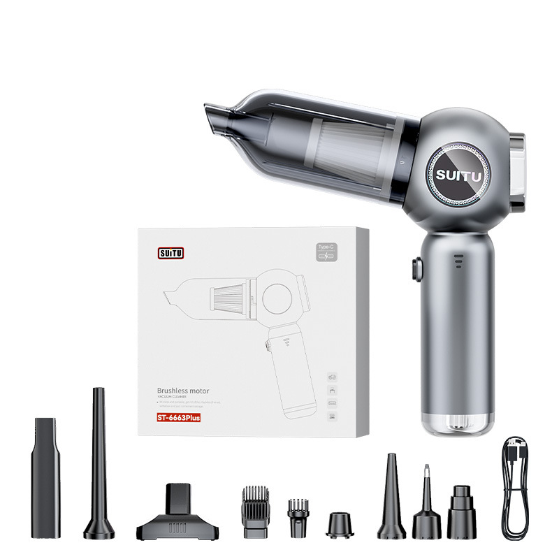 Car vacuum cleaner brushless high-power hand-held blowing suction one home car dual use_autovado.com