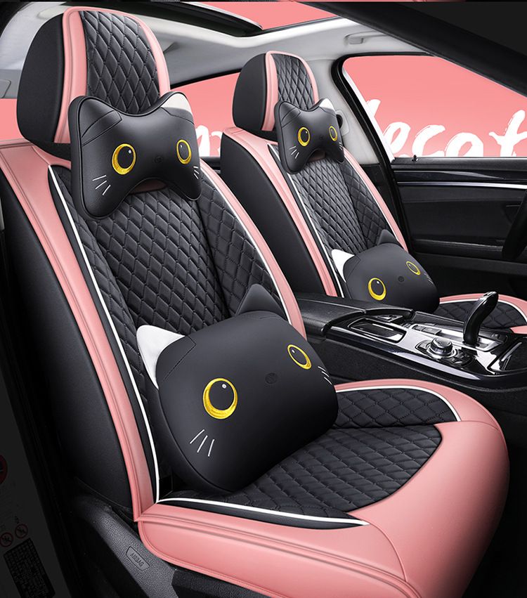Car seat cushion four seasons universal fully surrounded cute seat cover goddess seat cushion all-inclusive car seat cover winter car interior_autovado.com