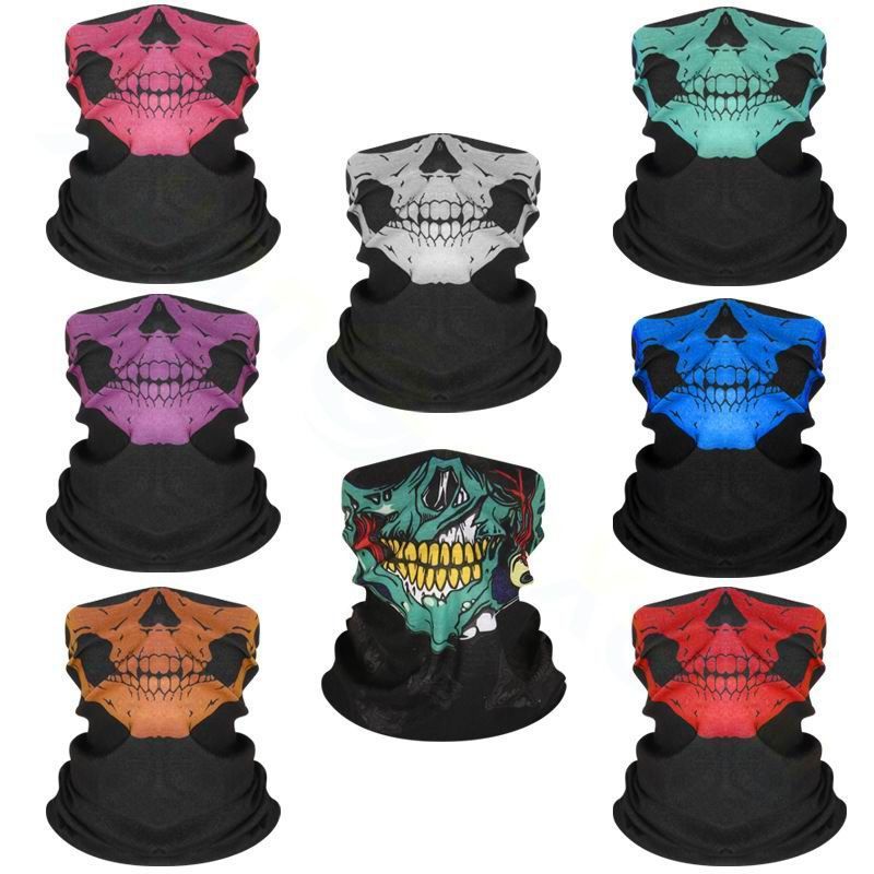 Magic Headscarf Men, Autumn And Winter Sun Protection, Outdoor Cycling Face For Women, Versatile Dustproof Ghost Skull_autovado.com