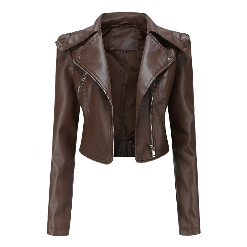 Women's Clothing Leather Jacket With Detachable Hem Fashion Casual Jacket_autovado.com