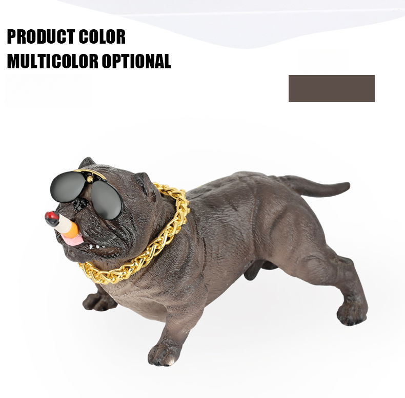 Bull Terrier Personality Creative Interior Sedan Dashboard Decoration High-end Car Accessories_autovado.com