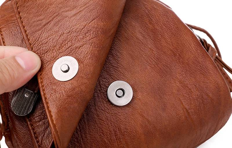 Multi-Functional Soft PU Leather Small Shoulder Bag For Women Vintage Fashion Crossbody Bag Female Purse Cell Phone Handbag_autovado.com