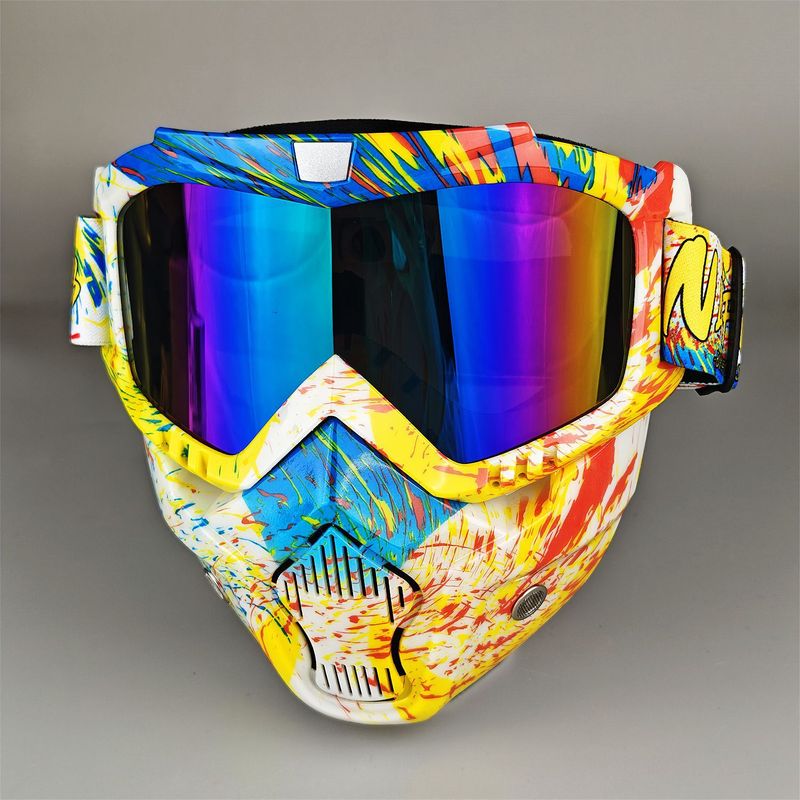 NAFEIB Multi-Purpose Sports Goggles With Interchangeable Lenses - Windproof UV Protection Anti-Glare Mask For Cycling Skiing Outdoor Activities_autovado.com