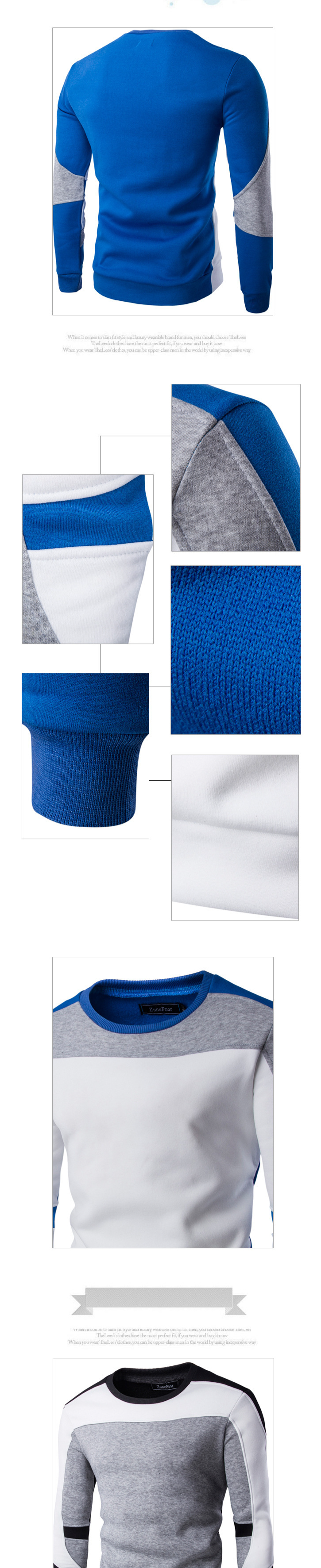 Men's Clothing new men's baseball uniform sweatshirt plus velvet and thickened men's clothing 9269_autovado.com