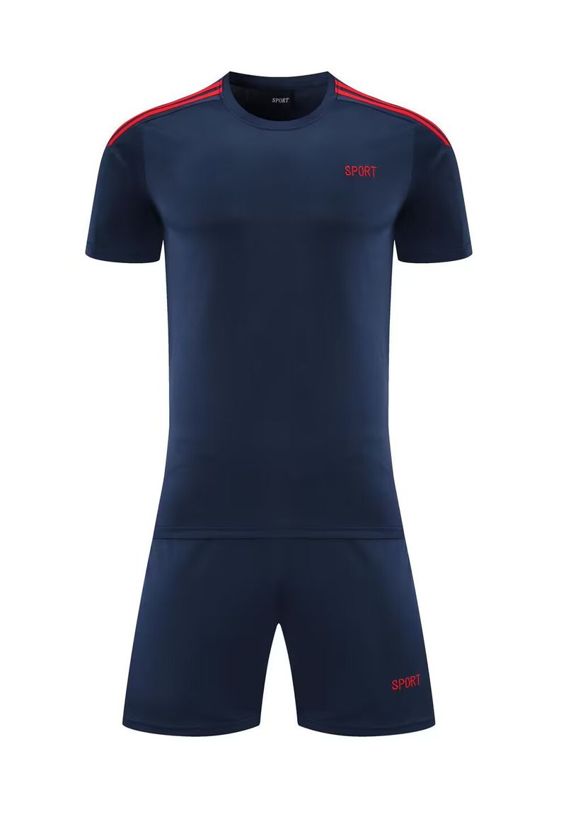 Men's Clothing training suit short-sleeved student sports football clothes printed summer new football suit suit men_autovado.com