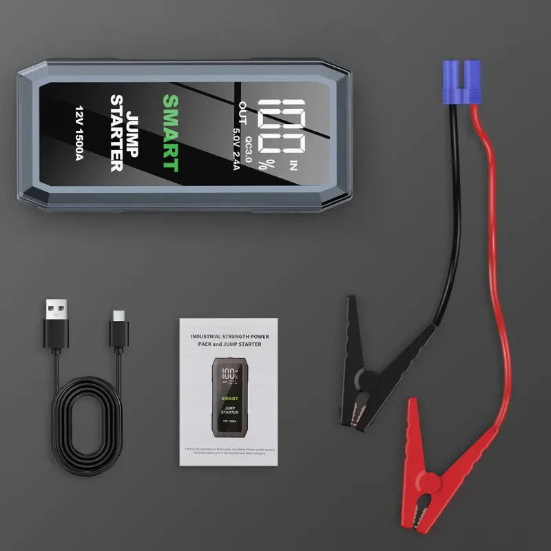 Car Jump Starter 1500A Battery Charger 16800mAh Emergency Power Bank Booster With LED Lighting Starting Device For 12V_autovado.com