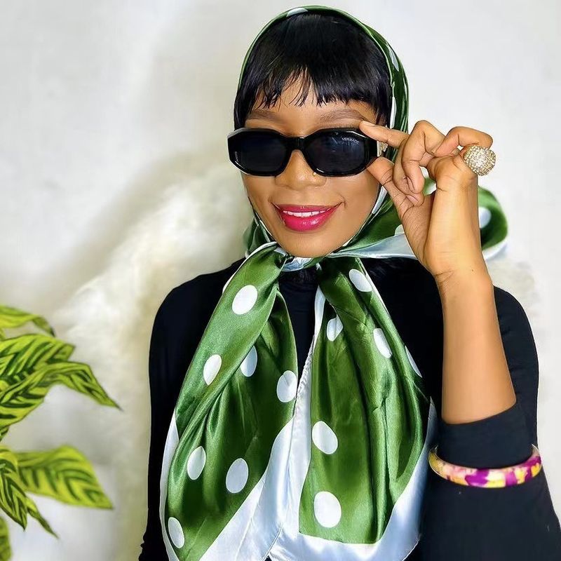 Unisex All vintage chain printed silk scarf satin color 90cm fashion square shawl woman_autovado.com