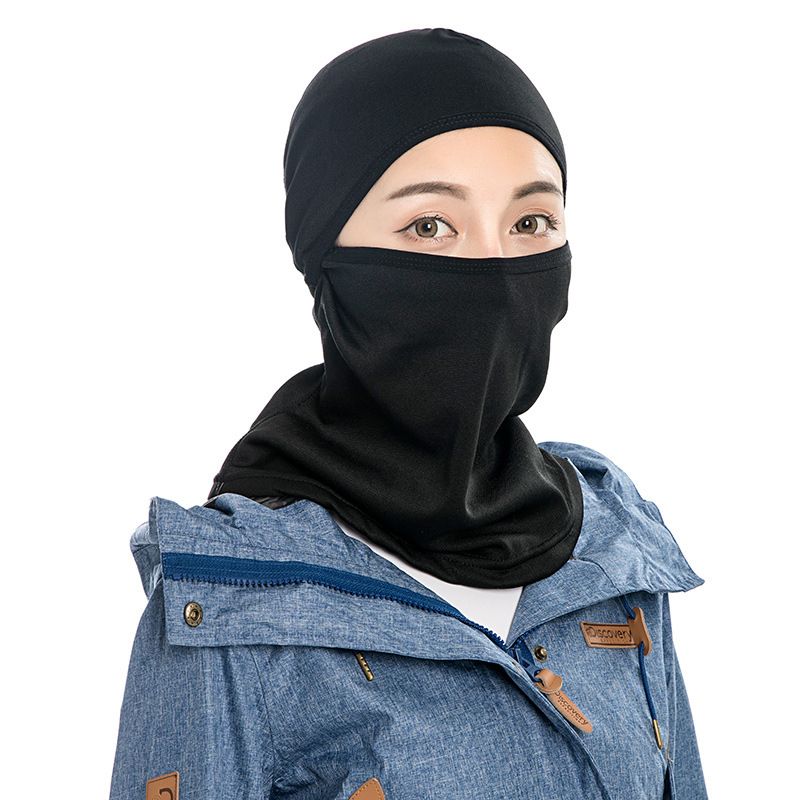 LazyZoom Autumn Winter Neck Cold Protection Warm Headgear Multifunctional Motorcycle Hood Fleece Thickened Windproof Riding Mask_autovado.com