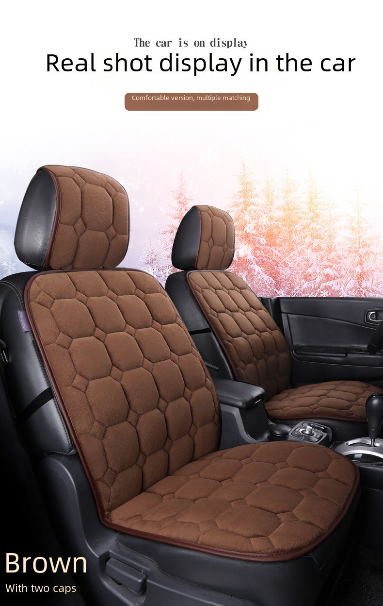 plush front single seat car seat cushion warm breathable bus car seat universal_autovado.com