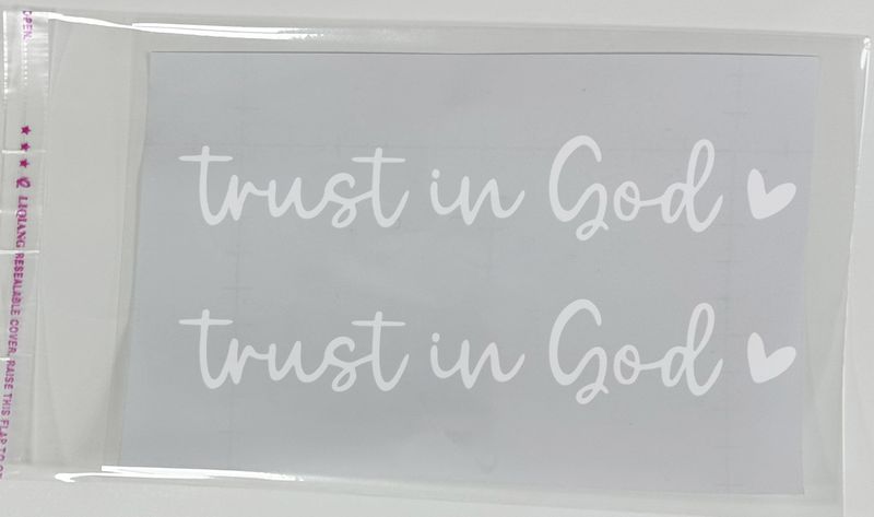 2 pack Trust in god car rearview mirror makeup mirror life decoration stickers_autovado.com