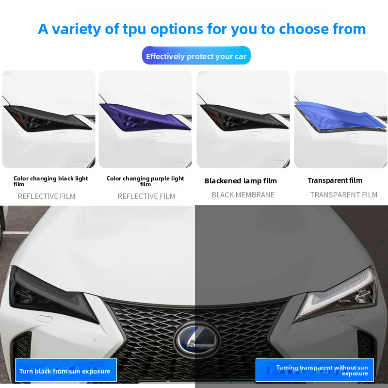 Factory Direct TPU Headlight Protective Control White To Black Tail Tinting Self-Repairing Car Light Film_autovado.com