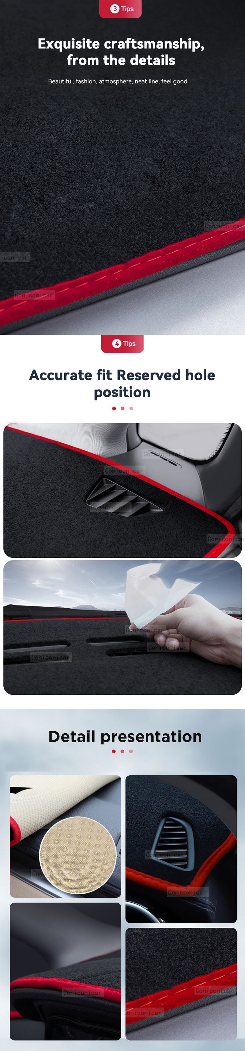 For CHERY TIGGO 8 Pro Max 2024 Car Dashboard Cover Mat Non-slip Sun Shade Cushion Protective DashMat Pad Interior_autovado.com