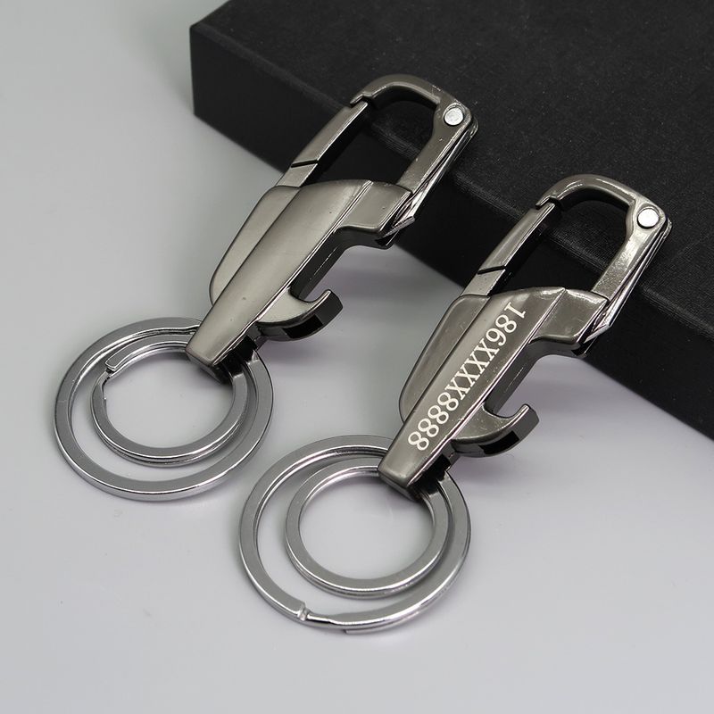 Multifunctional Creative Bottle Opener Knife Keychain Men's Business Waist Hanging Zinc Alloy Laser Engraved Key Ring_autovado.com