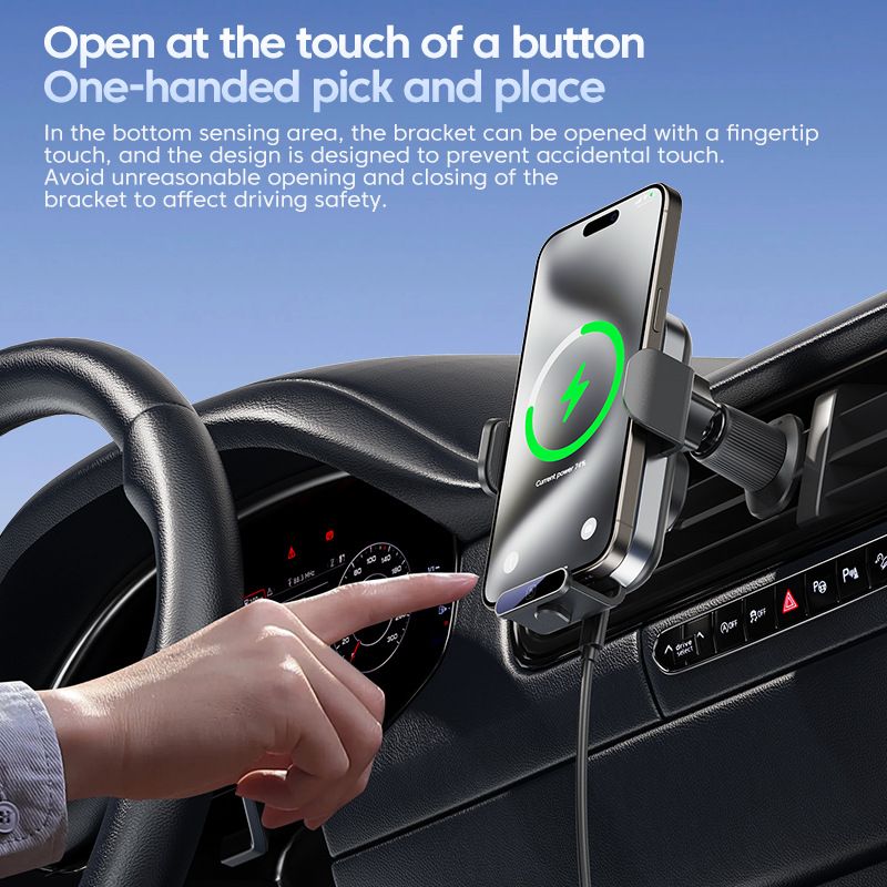 X10s NeW 66W Wireless Super Fast Charging Car Charger Smart Sensor Multi-function Smart Mobile Phone Holder_autovado.com
