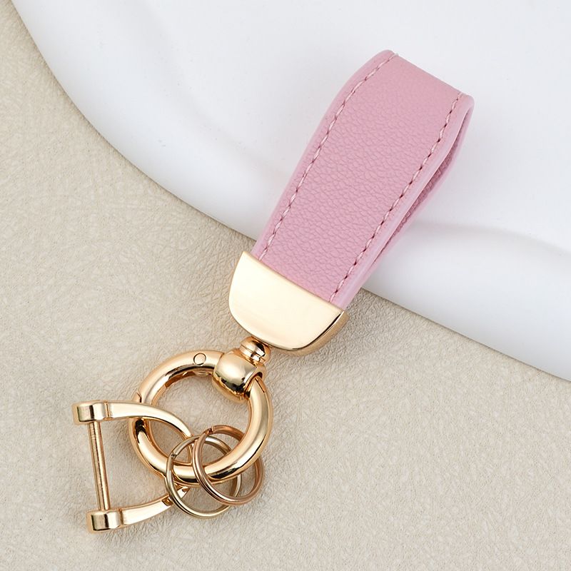 Men's Car Leather Keychain Candy Color Couple Key Pendant Sheep Pattern Bracelet Genuine Leather DIY Bag Pendant_autovado.com