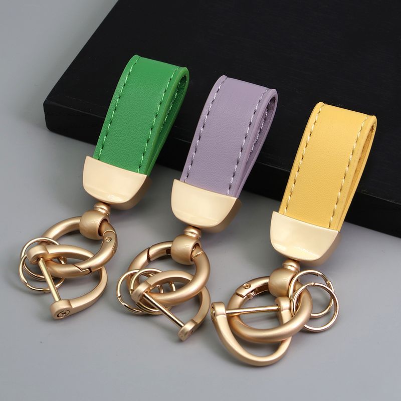 Short Pearl Gold Car Key Chain_autovado.com