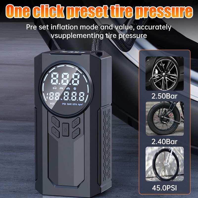 10800mAh 4 In 1 Car Jump Power Bank Pump Tire Air Compressor 12V Emergency Jumper Starter_autovado.com