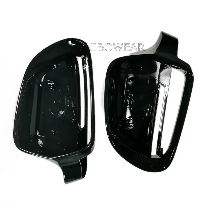 Black Side Mirror Covers Cap for Audi A6 C6 4F A4 A5 B8 8K Q3 SQ3 A8 D3 S4 S5 S6 S8 door wing 2008 2009 2012 2015 A3 8P_autovado.com