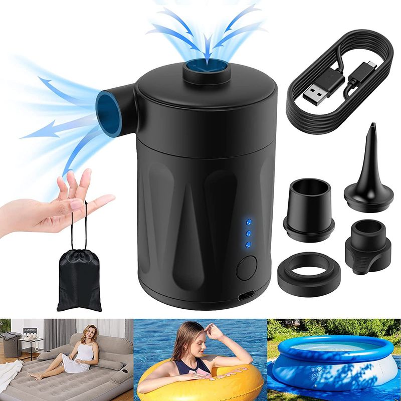 Inflatable Pump Portable Battery Pump Outdoor Wireless Swimming Pool Inflatable Boat Inflatable Bed Vacuum Compression Bag Air Pump_autovado.com