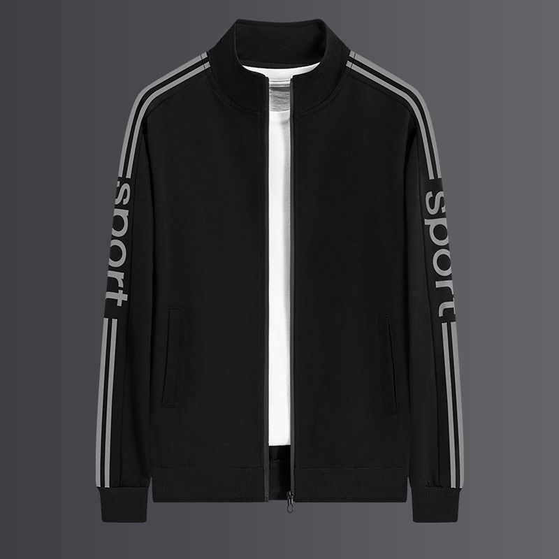 Men's Clothing sports suit men's spring and autumn sweatshirt outdoor running leisure two piece suit loose trend plus size jacket_autovado.com