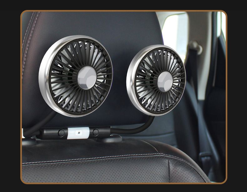 Flash F310 Dual-Head Lighted Hose Seat Fan Creative Practical Multi-Angle Car Interior Use_autovado.com