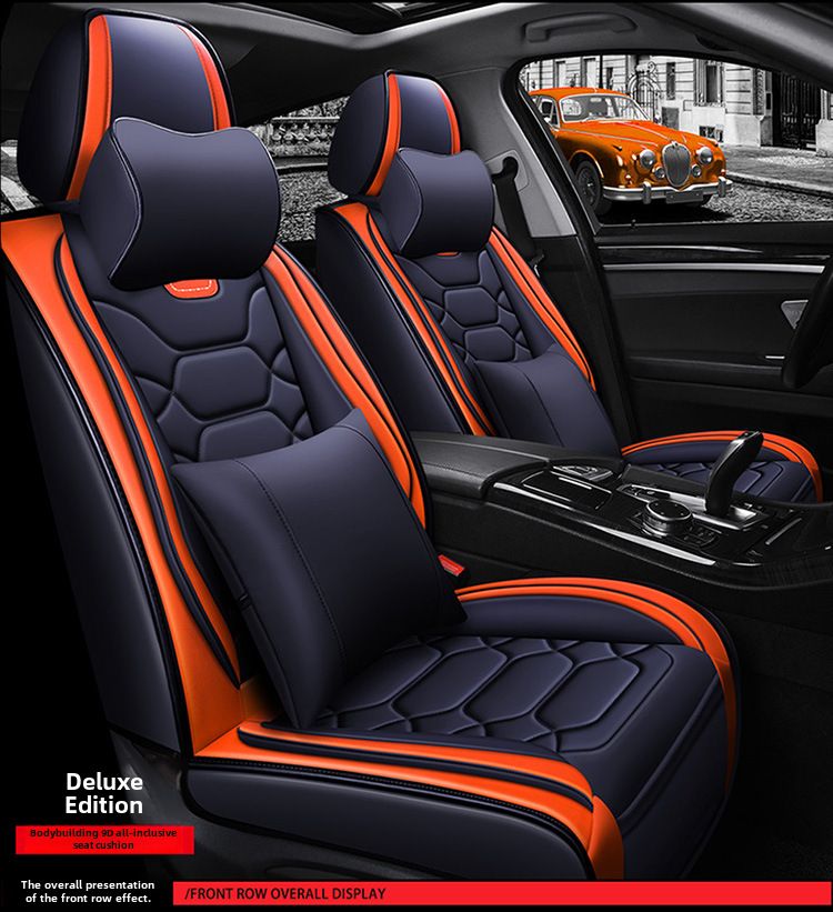 All-inclusive 9D leather car seat cover four seasons fashion sports seat cover New interior supplies_autovado.com