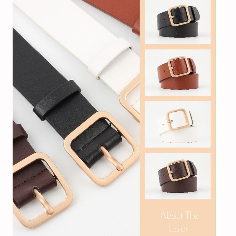 HOT PU Leather Belt Women Square Pin Buckle Black Belts for Jeans Pants Chic Brand Vintage Strap Female Waistband_autovado.com