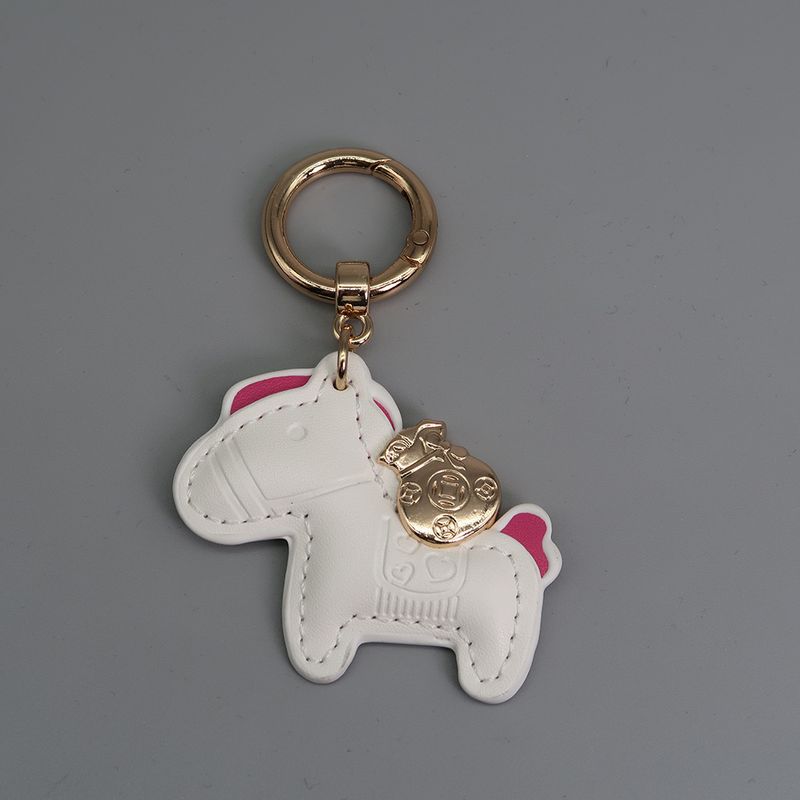 Immediately Get Rich Bracelet Keychain Leather Cartoon Pony Pendant Couple Bag Net Celebrity Car Keychain_autovado.com