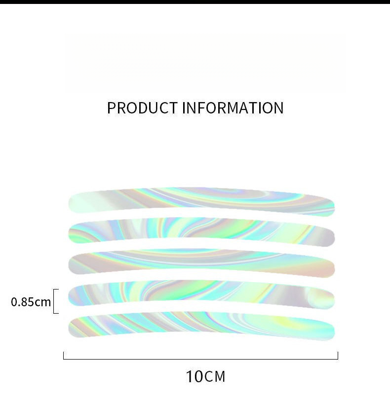 Car wheel hub reflective seven color laser luminous tire anti-collision sticker with personalized creativity, motorcycle_autovado.com