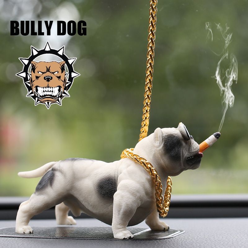 Bull Terrier Personality Creative Interior Sedan Dashboard Decoration High-end Car Accessories_autovado.com