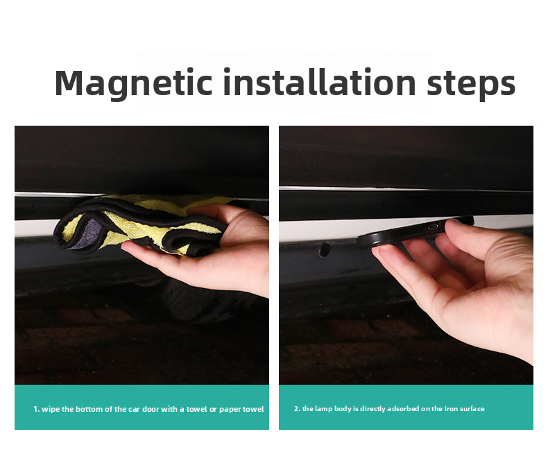 Car Warning Door Lighting LED Colorful Flashing Atmosphere Welcome Anti-Collision Anti-Rear-End Light No Wiring Required_autovado.com