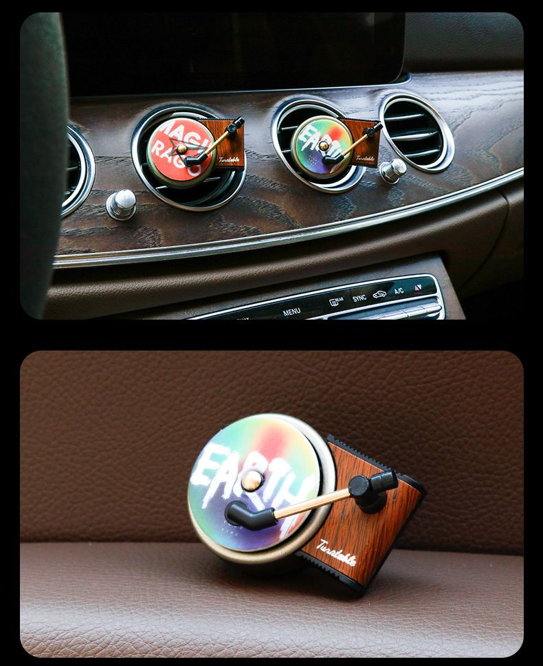 Jay Chou Retro Car Record Machine Aromatherapy Car Air Outlet Rotary Balm Film Cross-border Car Interior Decoration Ornaments_autovado.com