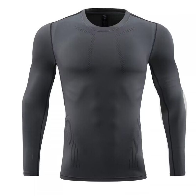 Men's Clothing Long-Sleeved Tights Men's Sports t-Shirt Fitness Breathable Quick-Drying Running Training Suit Basketball Long Sleeves_autovado.com