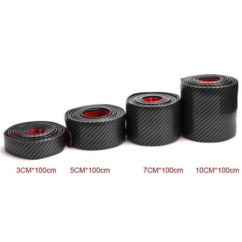 Yuanmheng Car Styling Carbon Fiber Rubber Door Sill Protector Trim Strip Decor Sticker_autovado.com