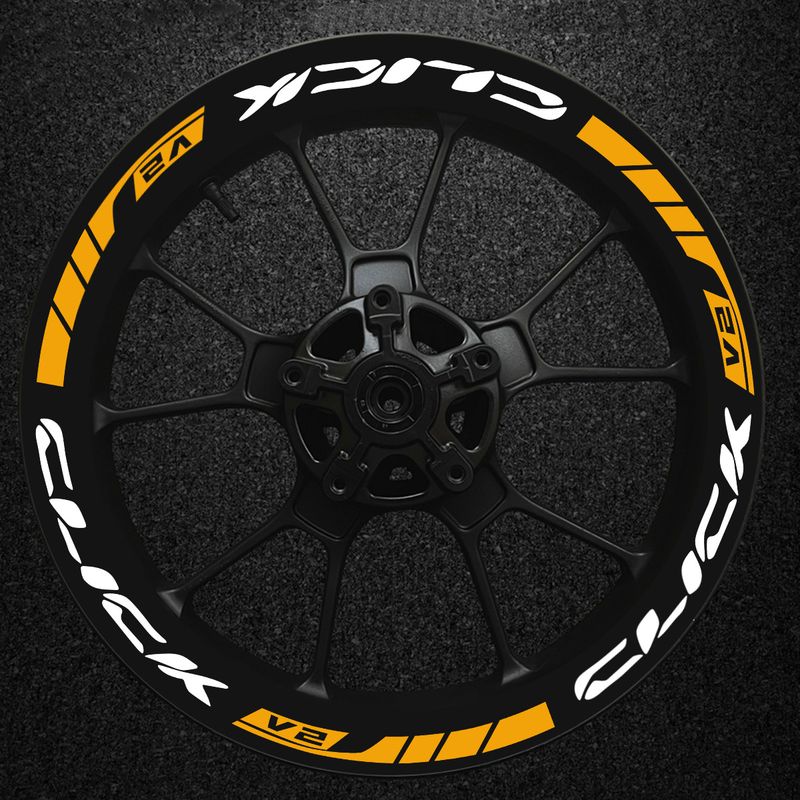 Suitable For Honda Click Series V2/V3 Waterproof Reflective Wheel Stickers, Modified Motorcycle Personalized Decoration_autovado.com