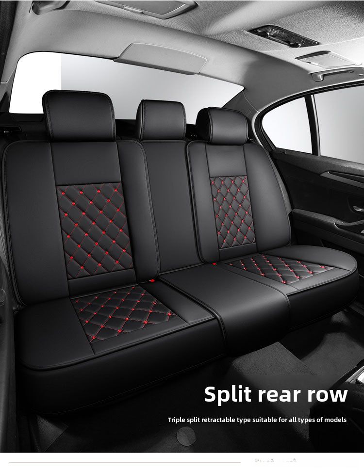 New Crown All-inclusive Full Leather Diamond Four Seasons Car Cushion Four Seasons Universal Dog Head Cartoon Car Seat Cover_autovado.com