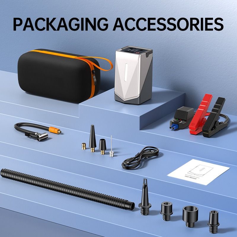 All-in-one Auto Emergency Start Power Bank Inflation Pump Suction/Blow Multifunctional Car Jump Starter Booster Air_autovado.com