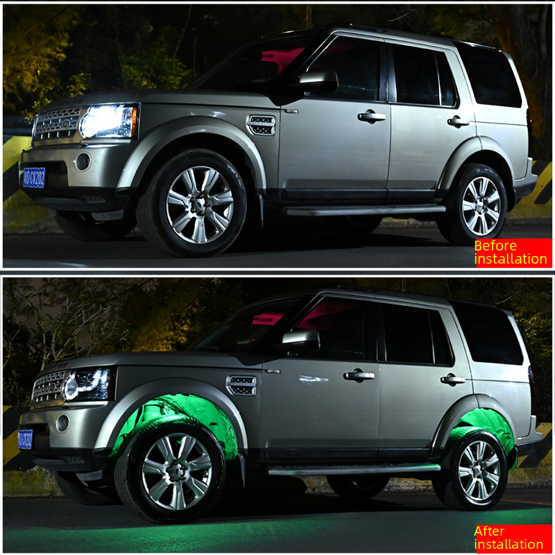 Car chassis light aluminum alloy off-road tank light LED9 light multi-color chassis modification light_autovado.com