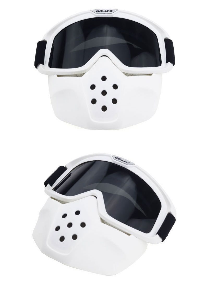 Retro Motorcycle Goggles – Anti-Fog, UV Protection, Interchangeable Lenses – Off-Road, Motocross, Cycling – Durable PC Frame_autovado.com